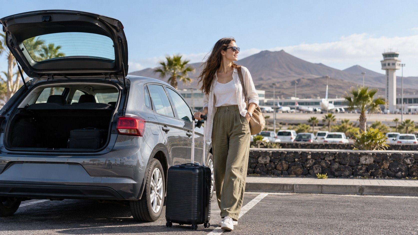 Car hire collection at Tenerife South Airport