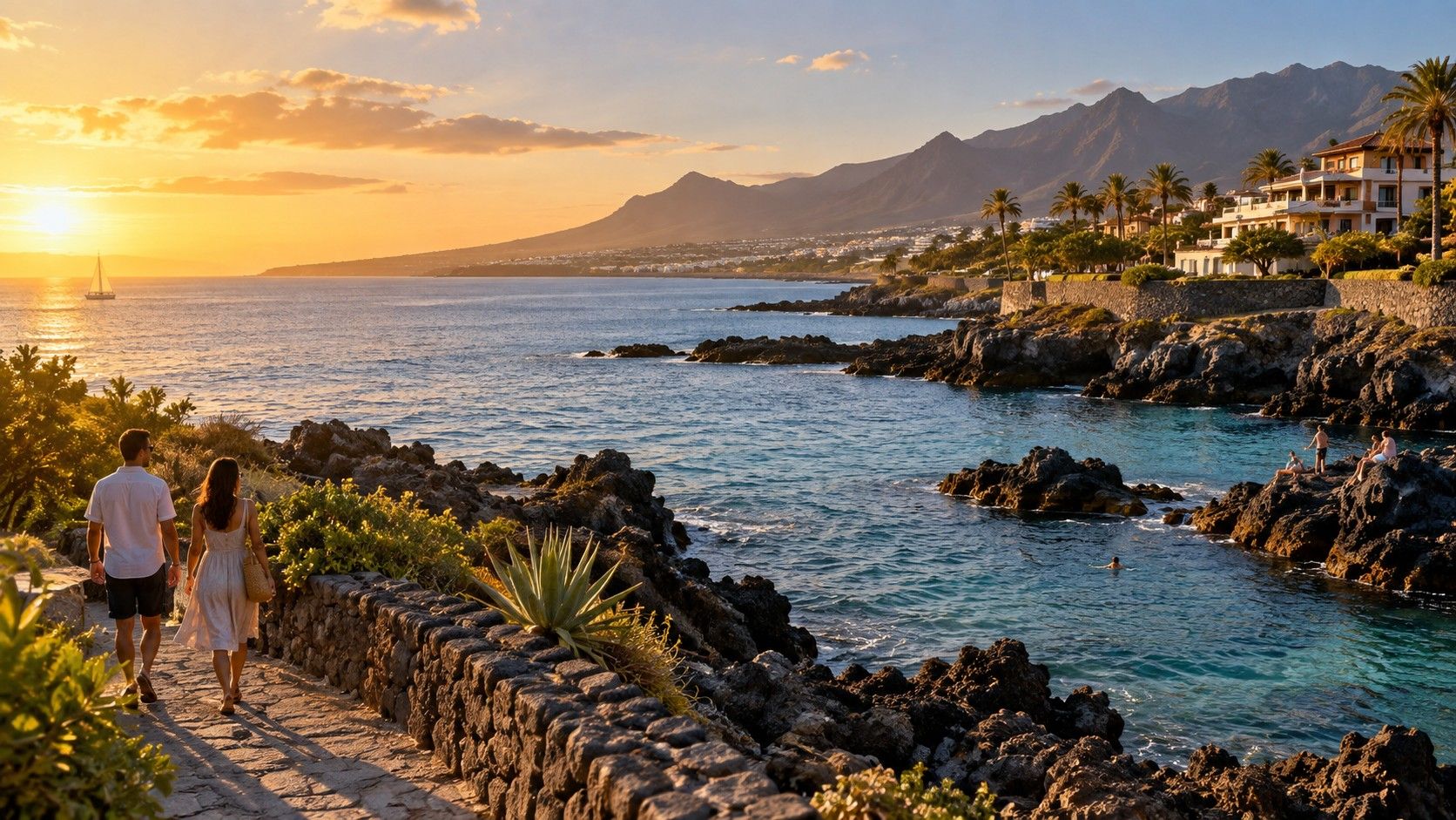 Costa Adeje coastline in Tenerife